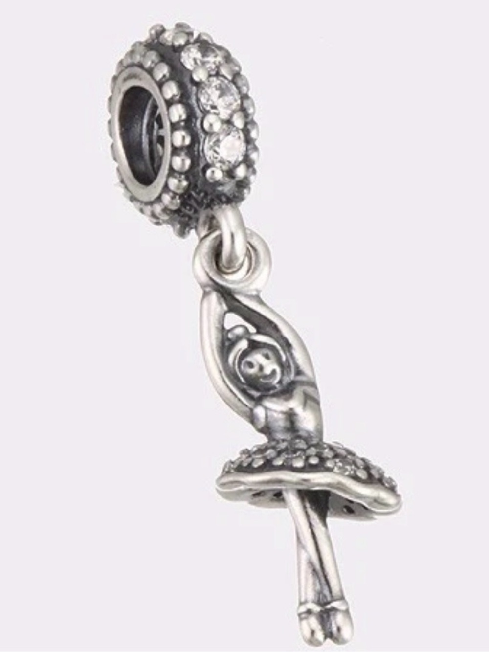 Authentic Pandora Silver Ballerina Dangle Charm - Silver